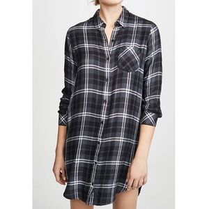 [RAILS] Bianca Button Down Shirt Dress in ‘Onyx Slate White’